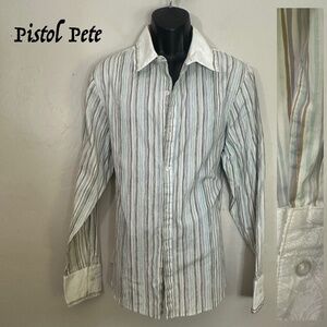 Pistol Pete Stretch Contrast Long Sleeve Shirt XL runs small Gently worn